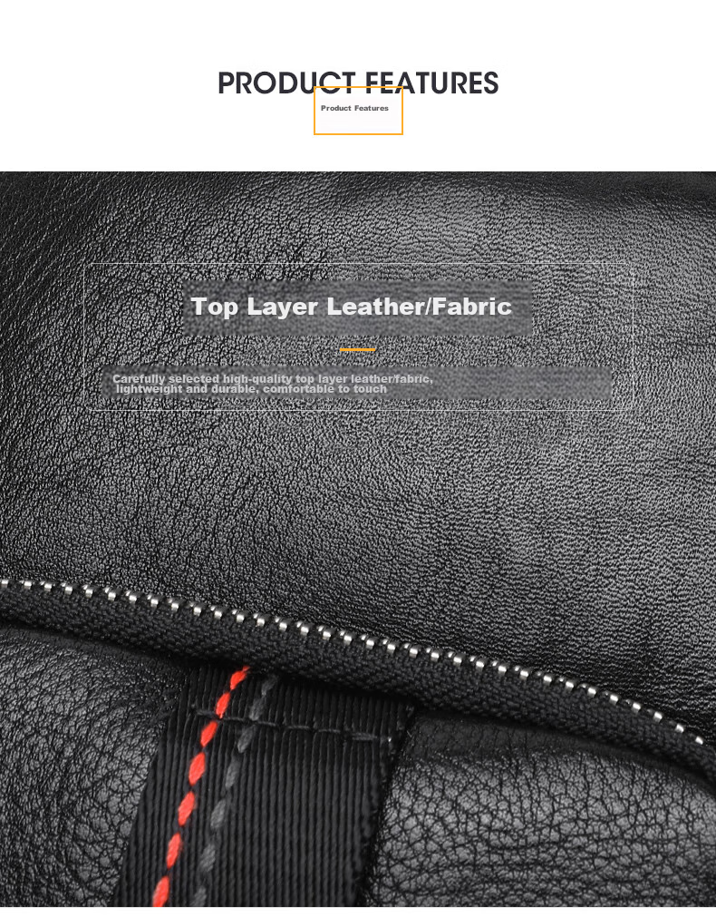 ELLE HOMME Fashion Men's Chest Bag, Casual Top-Grain Leather Shoulder Crossbody Bag, Trendy Men's Bag 04280 Black 3