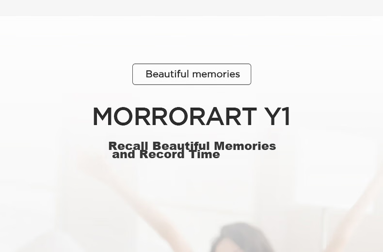 MORRORART Y1 Time Album Lyrics Speaker, Bluetooth Electronic Photo Frame, Floating Subtitles, Home Desktop Calendar, Smart Home Birthday Gift, Basic Model 8