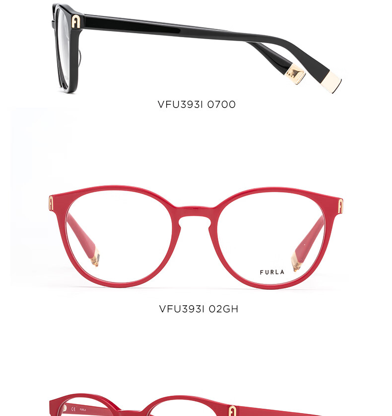FURLA Women's Full-Frame VFU254 Fashionable Commuter Myopia Optical Glasses Frame 530891 Optical Glasses 14