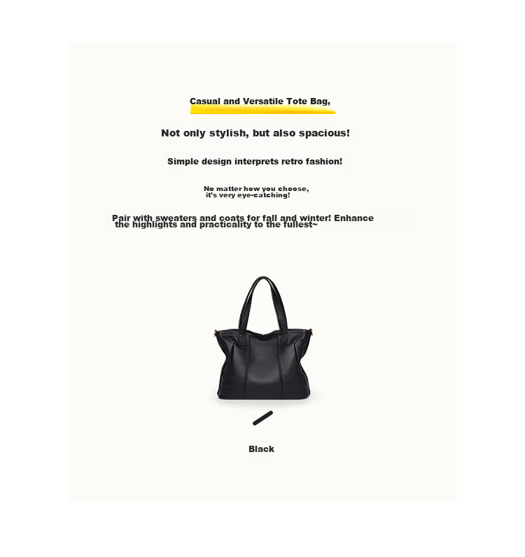 Viney Leather Handbag, Large Capacity Tote Bag for Women, Light Luxury Shoulder And Handheld Bag, Practical Birthday Mother's Day Gift for Mom 2