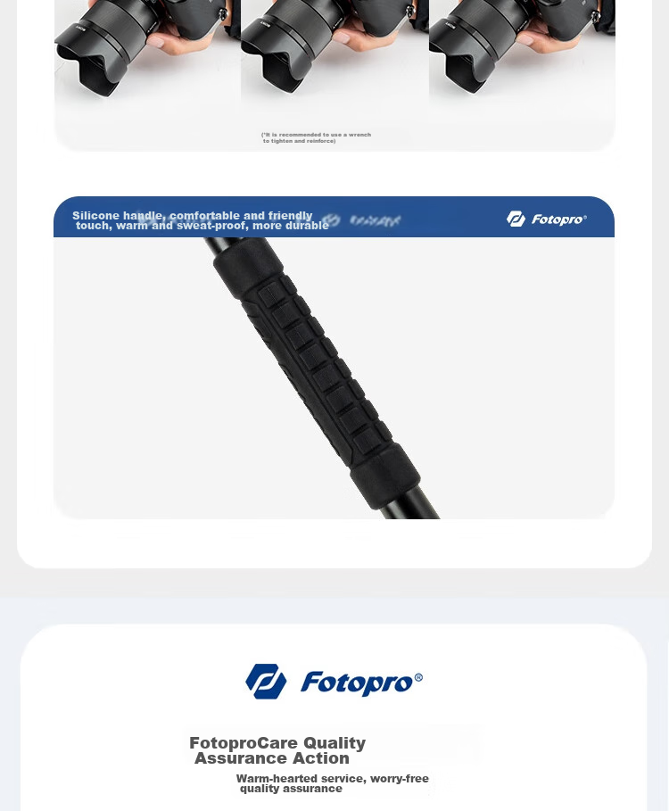 Fotopro E4I PRO+42QP & Joy Co-Branded Edition, Detachable Gimbal, Adjustable Monopod, Easy-Folding Panoramic Shooting Tripod for Mirrorless And Digital Cameras, Includes Phone Clamp 26