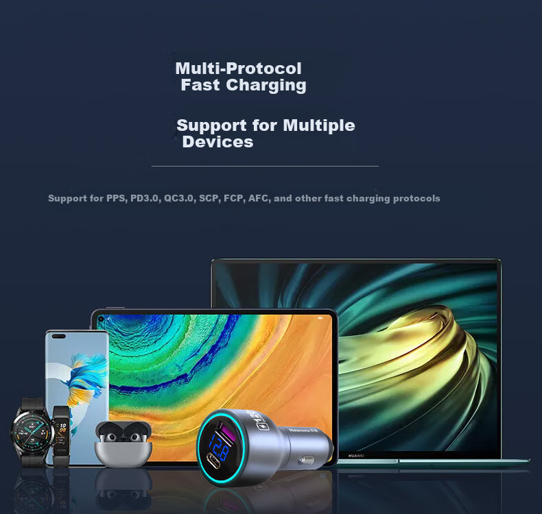Newsmy Car Charger with Full Protocol Super Fast Charging Cigarette Lighter Adapter Dual USB [88W/120W+30W] 19