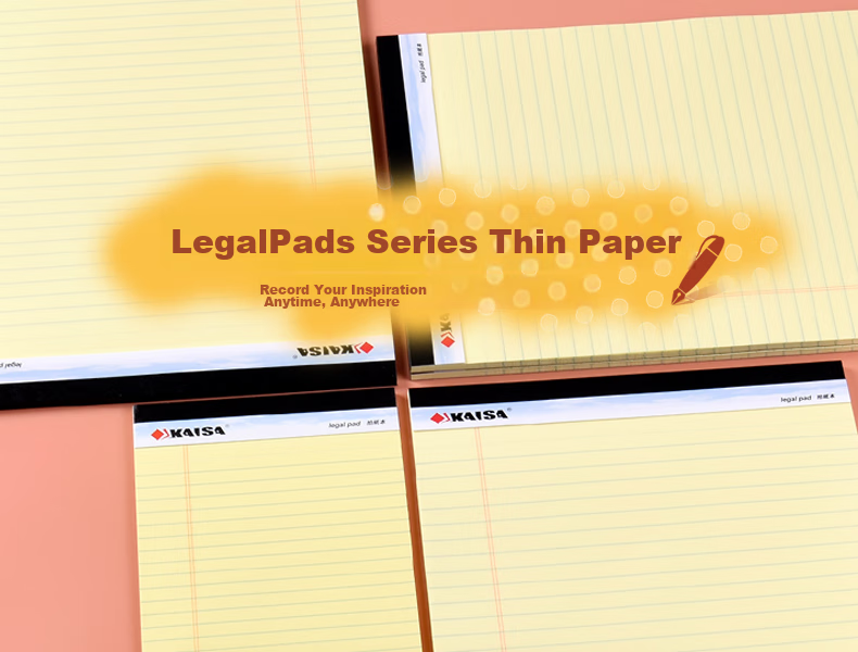 KAISA Legal Pad Notebook, American-Style Notepad, Meeting Notes Book, Office Stationery, 50 Sheets A4 Size (216*298mm), Pack of 6, KS-00554 1