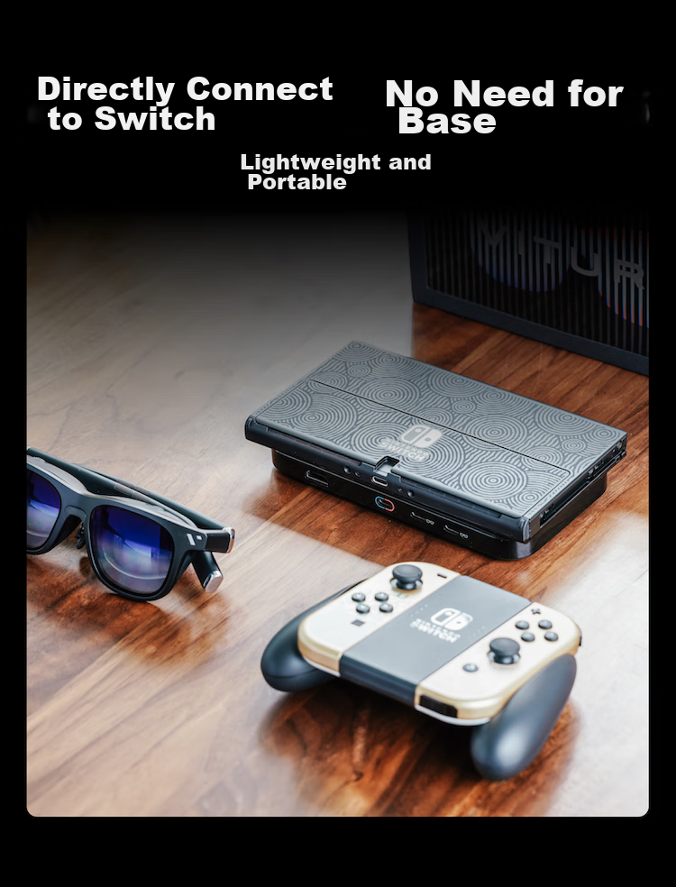 VITURE Pro Magic Dock Switch2 Early Adapter Supports Dual-Screen Gaming And Movie Viewing Compatible with Major AR Glasses Longest Battery Life of 20 Hours Supports 3D Video Playback 9