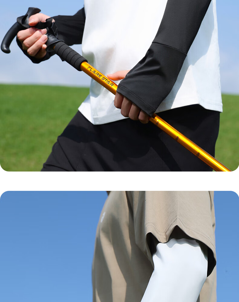 Xinggongguan Ice Sleeves, Men's Summer Loose Arm Sleeves, UV Protection, Ice Silk Cool Feeling Sun Protection Gloves, Outdoor Fishing Arm Sleeves for Wome 14