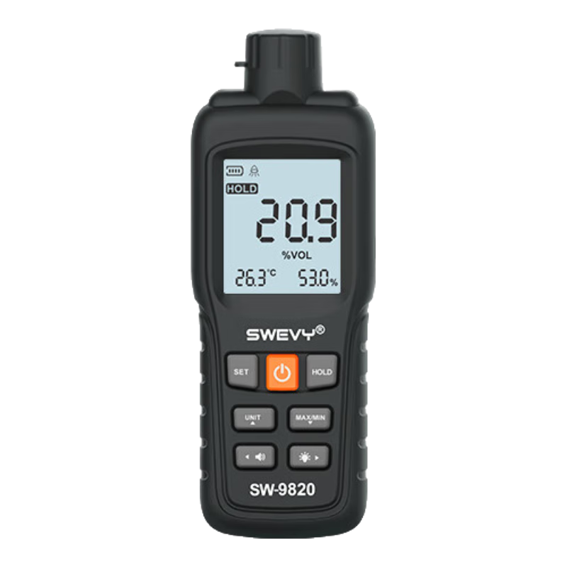 Suwei Oxygen Concentration Detector, Oxygen Meter, Indoor Air Portable Oxygen Content Tester SW-9820