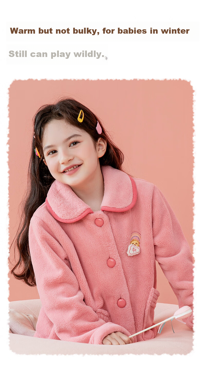 Fenteng Children's Pajamas for Boys, Anti-Static, Thickened Double-Sided Fleece, Warm, Big Kids' Loungewear Q9FJ257940359 32