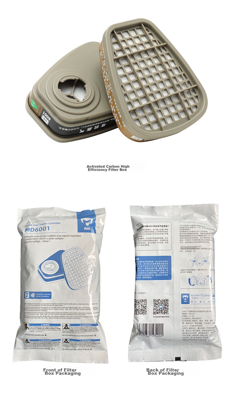 MAIDUN Gas Mask, Respirator, Face Mask, Anti-Toxic Carbon Filter Mask for Formaldehyde And Paint Spray, Welding Dust Mask, 602P Flagship Versio 12