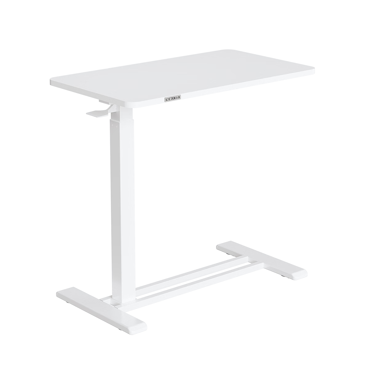 Loctek Bedside Table, Suitable for Home Use, Adjustable Height Desk, Bed Laptop Table, Movable Coffee Table T04 Elegant White
