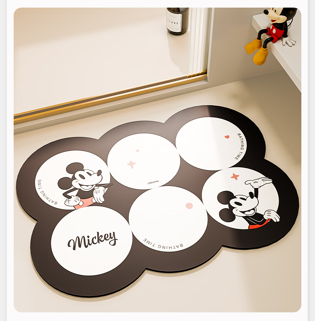DISNEY Diatom Mud Absorbent Bath Mat Bathroom Non-Slip Mat Entrance Door Floor Mat Toilet Mat 7