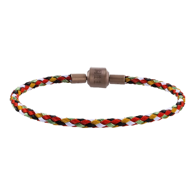 CHOW SANG SANG [Xian Sheng] Beaded Bracelet, 3mm Thin Version, Lucky Bead, Fixed Price Stainless Steel Cord for Men And Women, Five-Color Forest I19