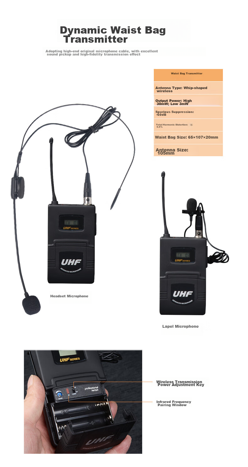 SHILE SH-10 Professional One-To U-Segment Anti-Howling Wireless Handheld Microphone for KTV Entertainment, Singing, Meetings, Hosting, And Lecturing, with 4 Handheld Mics Included 11