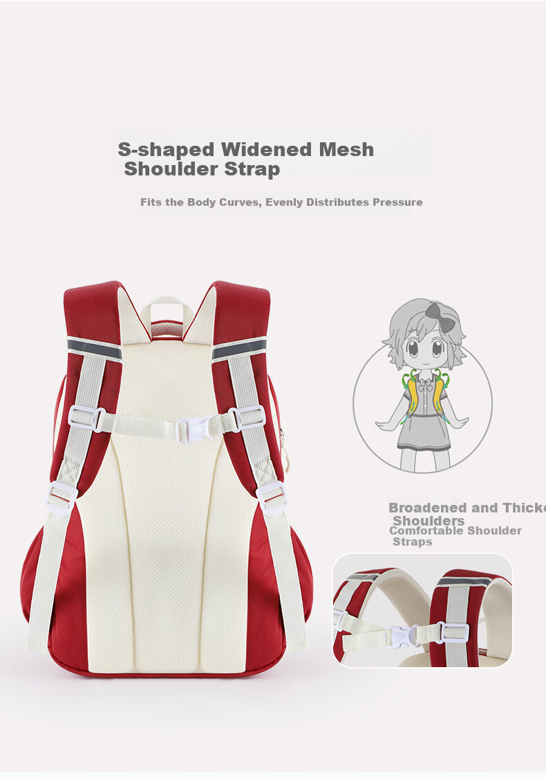 Disney Strawberry Bear Backpack for Girls in Grades 3-6, Casual Children's Backpack for Elementary, Middle And High School Students 1