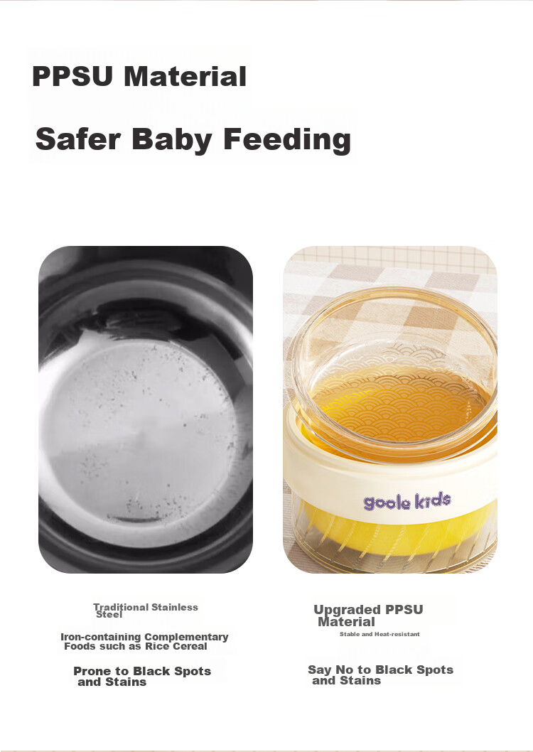 Goole Kids Infant And Toddler Spoon Training Spoon Baby Self-Feeding Complementary Food Spoon Children's Tableware Learning to Eat PPSU Short-Handled Fork 2