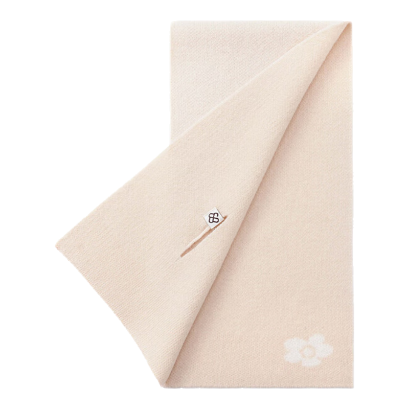 JIUMU Pure Wool Scarf for Women, Autumn And Winter Ladies' Warm Neck Warmer, Lightweight Winter Neck Protection Short Scarf