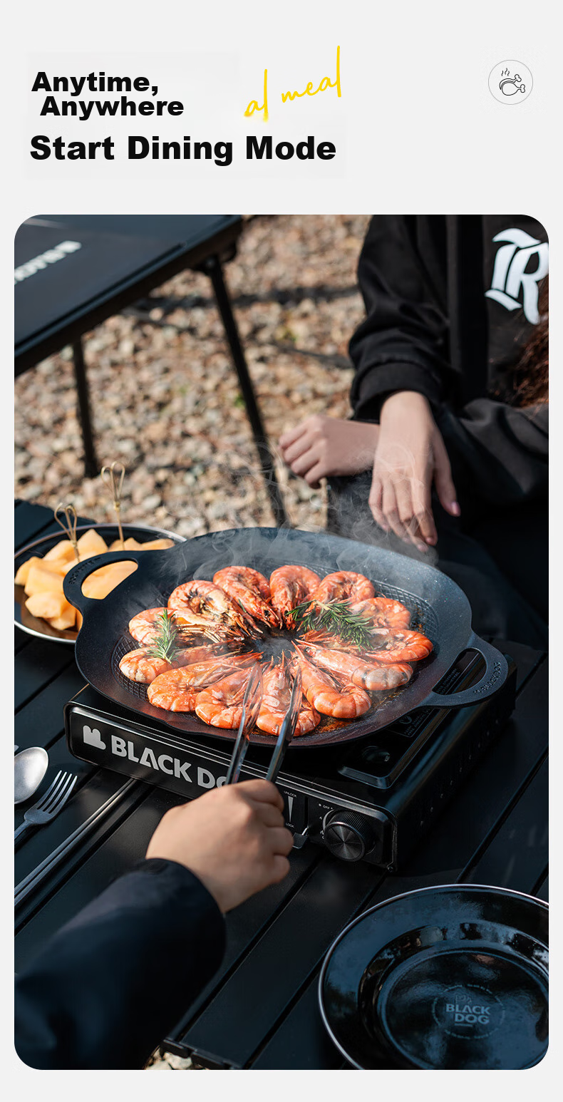 Black Dog Seven-Star High Flame Explosion-Proof Seven-Core Seven-Burner Gas Stove with Storage Box 3