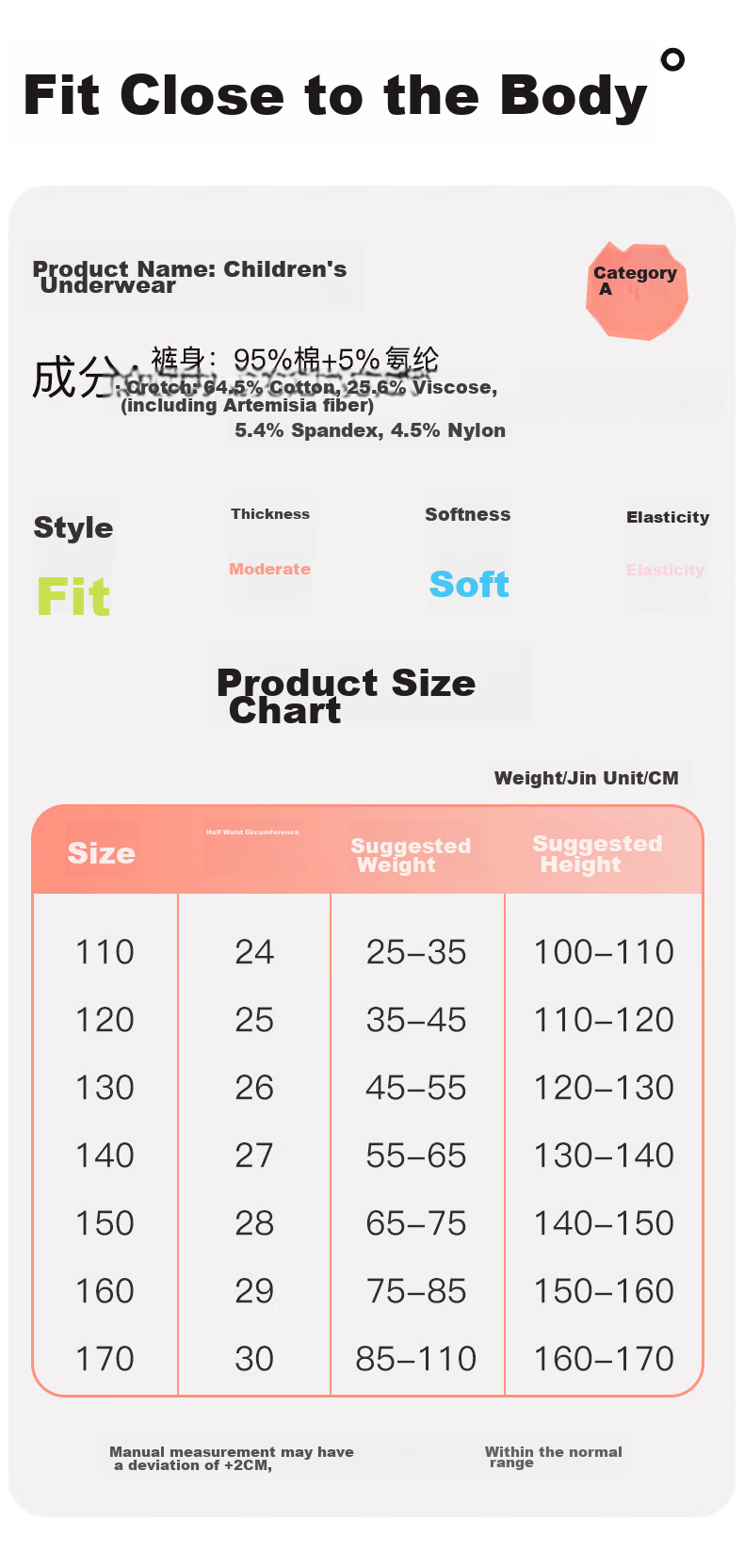 LangSha Girls' Underwear, Class A Cotton Breathable Antibacterial Boyshorts, Cute Cartoon Style, No Wedgie, Size 150 5