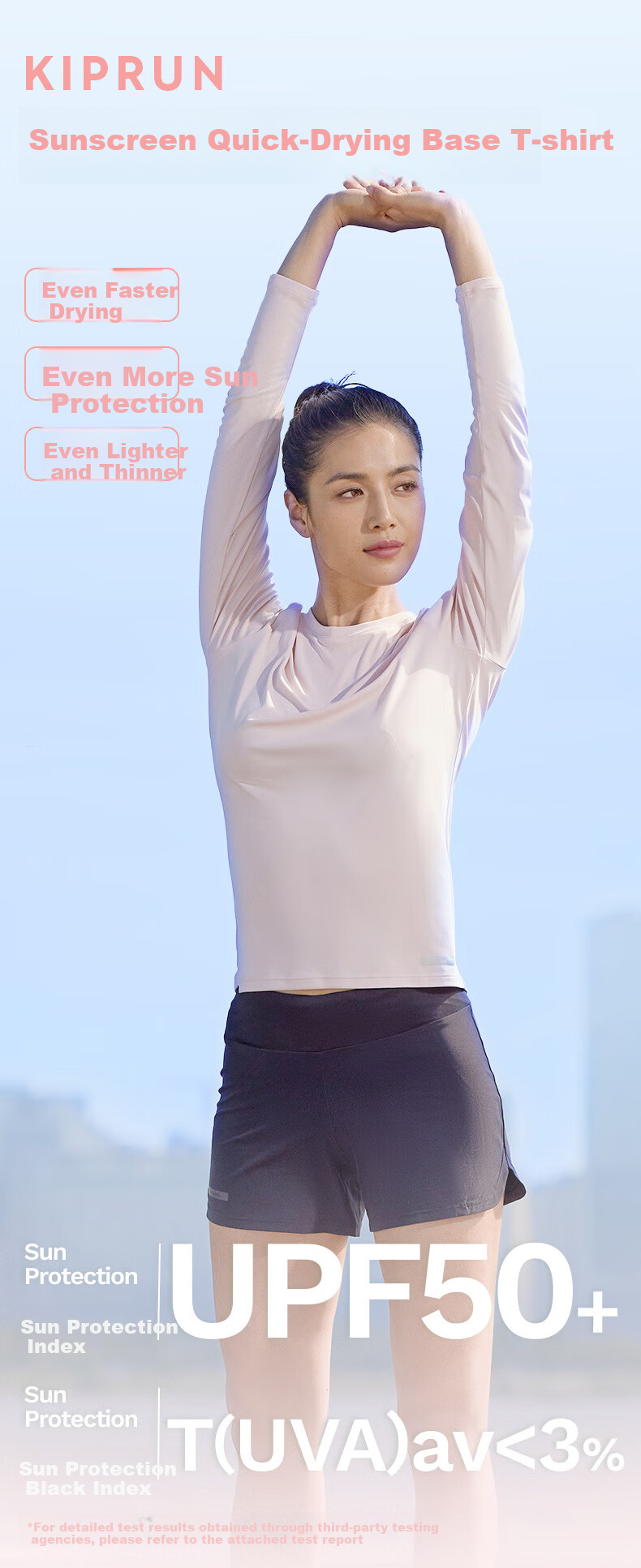 DECATHLON Training Sun Protection Base Layer Long-Sleeve Fitness Running Sportswear T-Shirt Top RUNW2176332 Classic Black M-L 2
