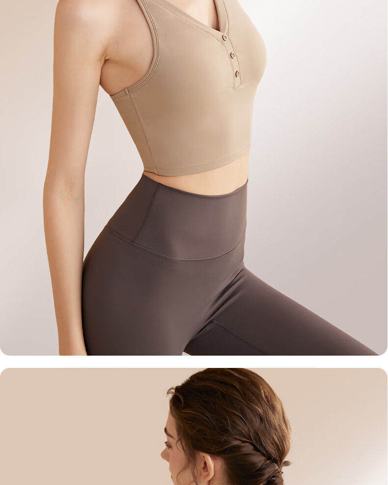 XUEXIMAN Sports Bra for Women with Shock-Absorbing Band, Chest Pads, Yoga Top, Beautiful Back Bra, One-Piece Pilates Fitness Vest 17