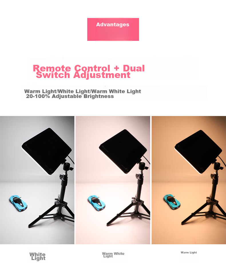 Hakutatz Desktop LED Photography Live Streaming Fill Light Small Studio Light for Streamers, Food, Jewelry, Jade, Antiques, Still Life, Weddings, Overhead Shooting Product Photography Light Jewelry 3