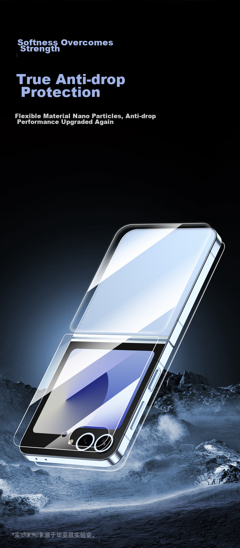 BIAZE [Nano Full Screen] Hydrogel Film for Samsung Z Flip7FE, Soft Screen Protector for Zflip6 [Inner And Outer Screen Three-Piece Set], HD Non-Tempered Full Adhesive Protection JM246 5