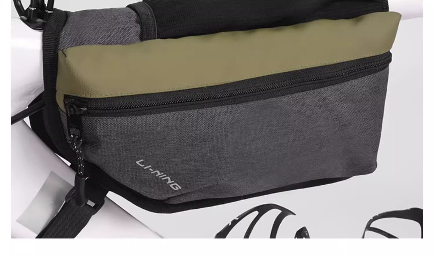 Li-Ning Bicycle Handlebar Bag Crossbody Bag for Men, Commuter Shoulder Bag, Large Capacity Work Messenger Bag 14