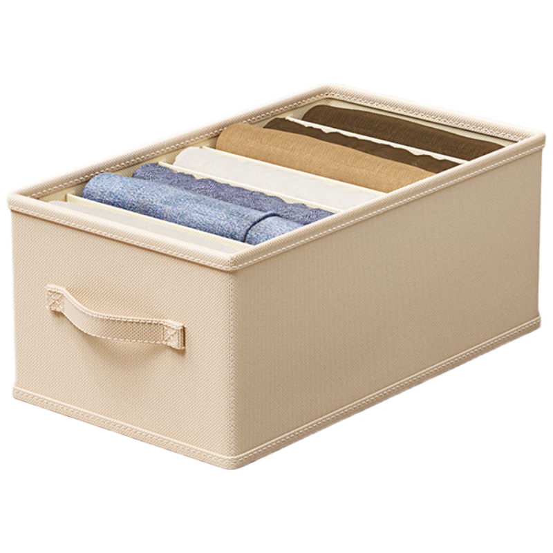 JiaDu Clothes and Pants Storage Box Divider Wardrobe Organizer Underwear Jeans Layered Storage Container Organizer Box
