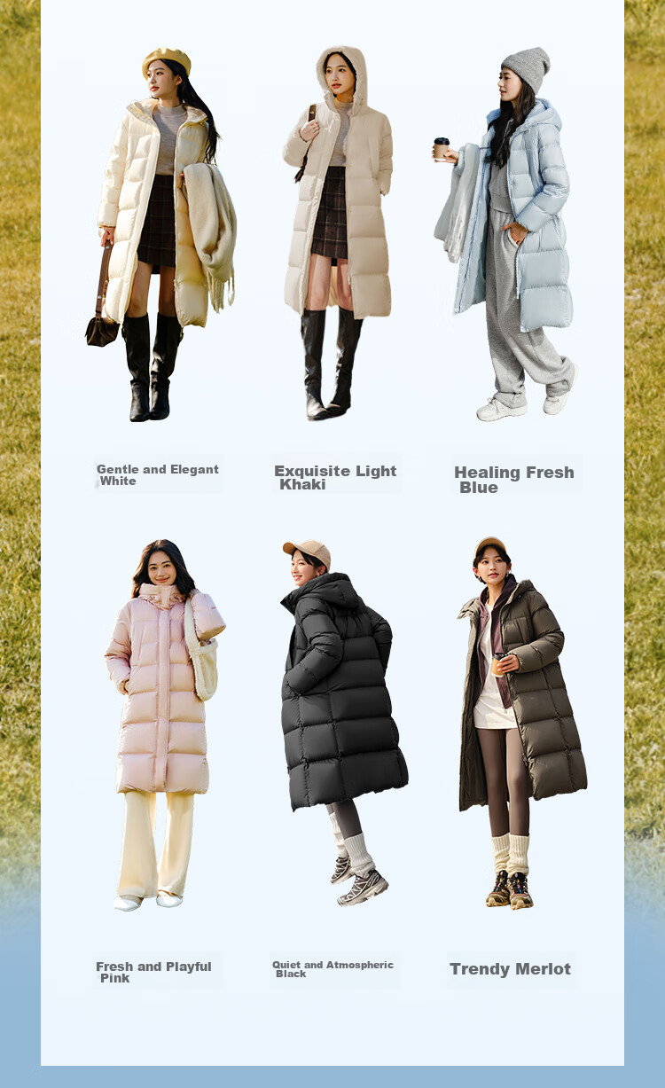Semir Chen Duling Style Women's 90% Down Long Three-Proof Winter Loose Hooded Coat Simple 109724113001 8