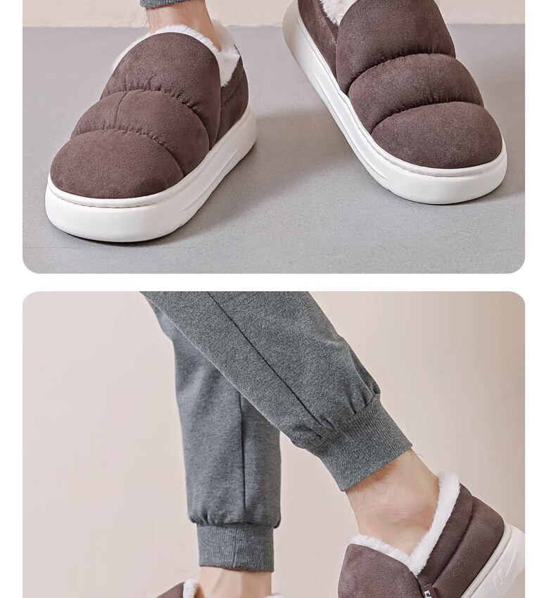 Huili Cotton Slippers with Cotton Lining, Warm And Thick, Suitable for Indoor And Outdoor Wear, Non-Slip, HL0795, Pink, Size 38-39 27