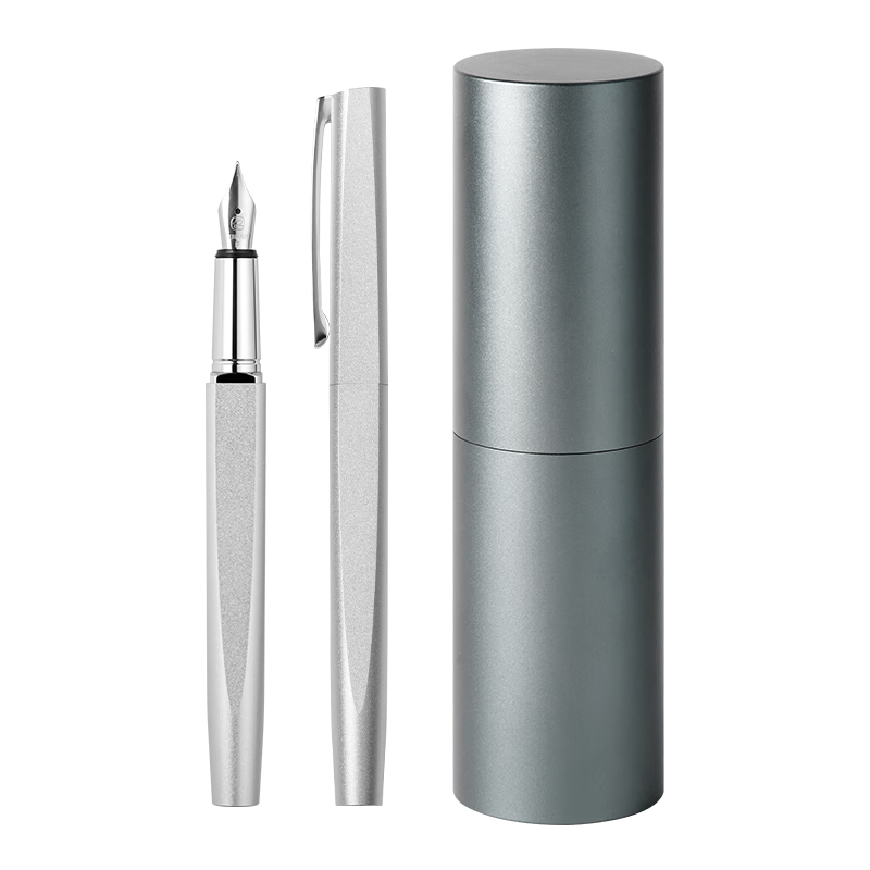KACO [New Year Gift] KACO Premium Fountain Pen Gift Box Signature Pen Adult Gift Business Men Women Birthday Gift Stationery Present Luxury Gift New Year Present Silver