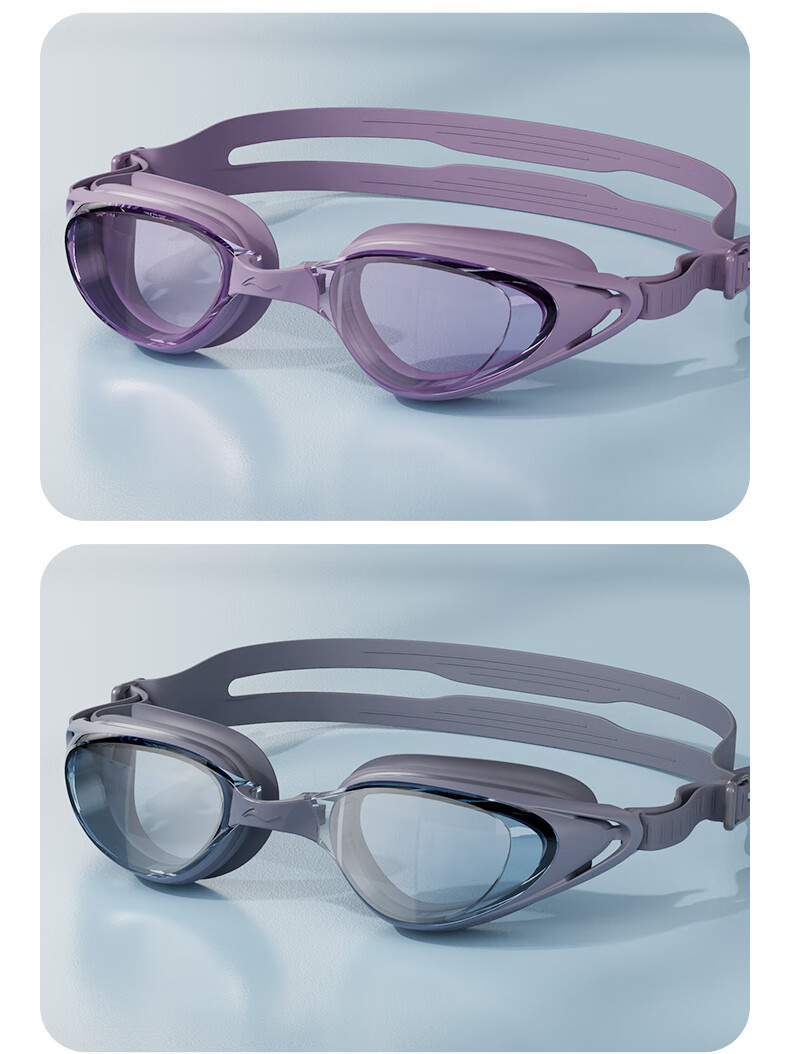 Li-Ning Swimming Goggles, Waterproof And Anti-Fog, High Definition for Men And Women, Professional Training Clear Lens Swimming Glasses, 2212 White 12