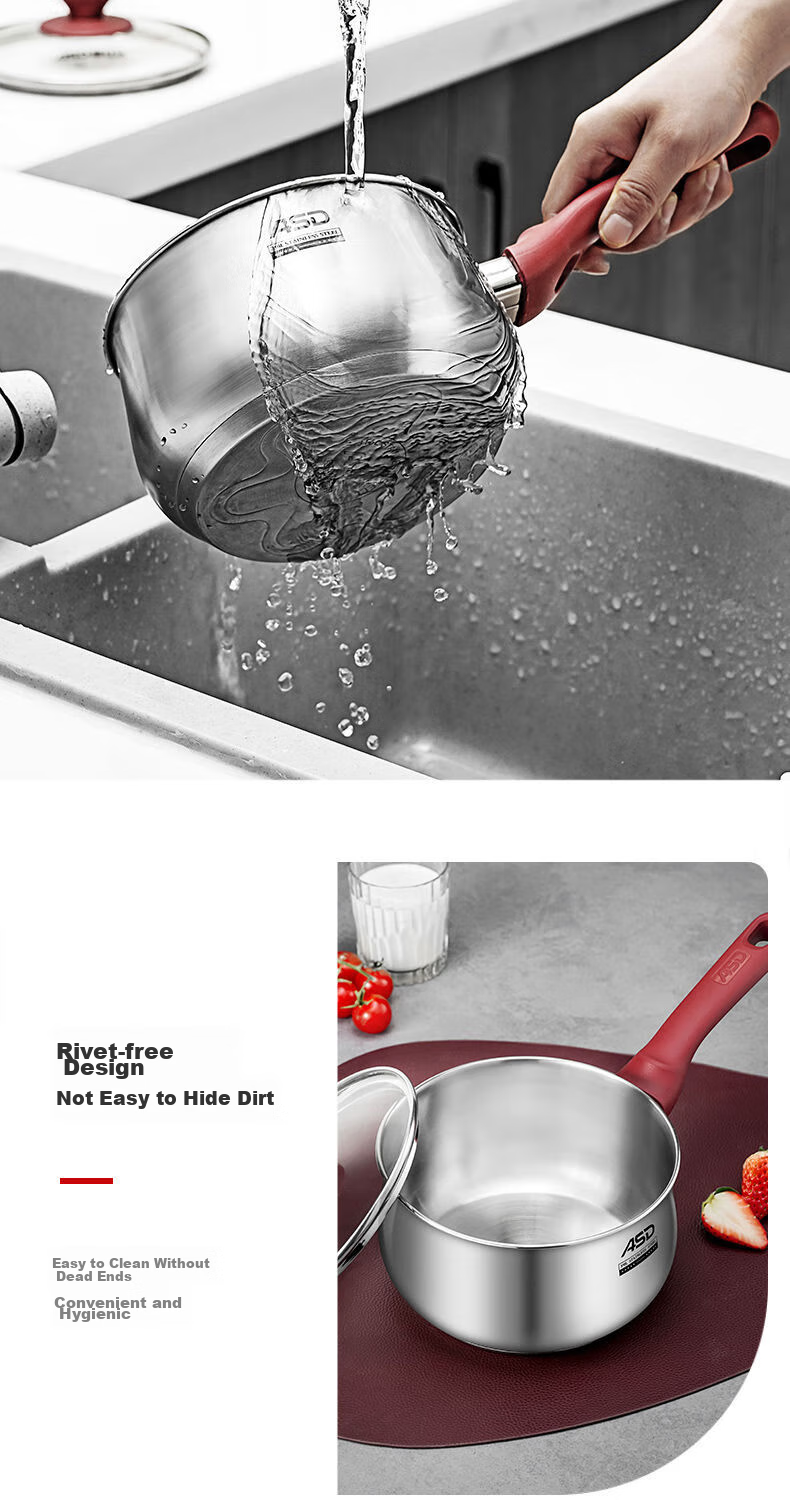 ASD Milk Pot, 316L Stainless Steel, 20CM Baby Food Pot, Small Pot, Compatible with Induction And Gas Stoves, NS20B13WG 10