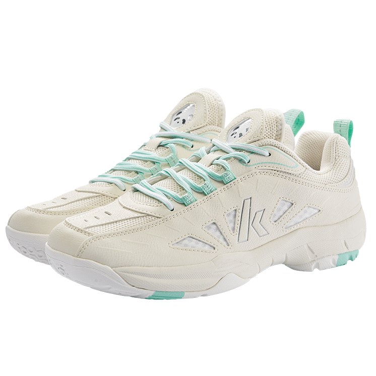 KAWASAKI Badminton Shoes for Men And Women, Shock-Absorbing And Wear-Resistant Sports Shoes Panda B3327 Beige/green Size 42