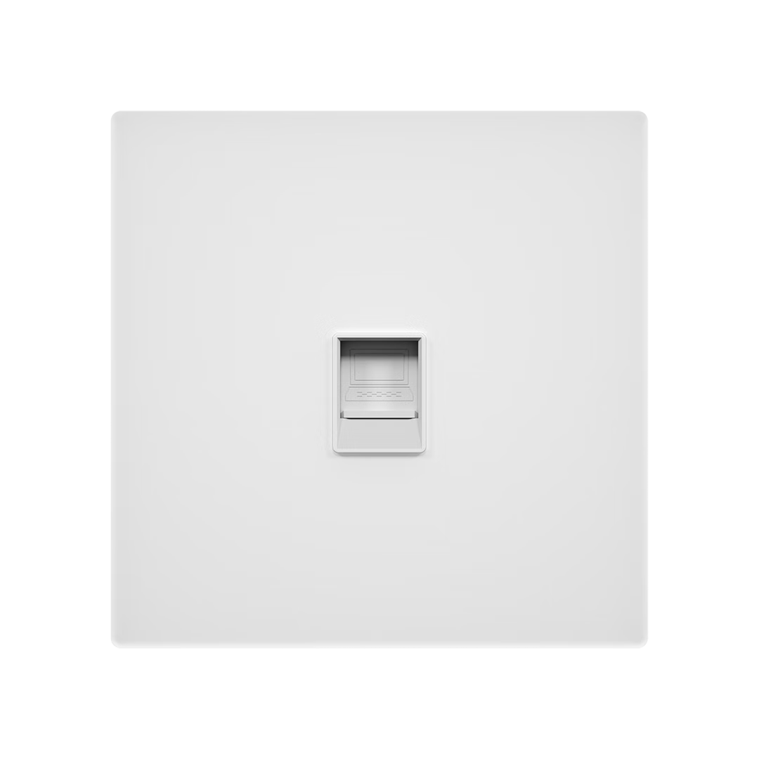 Linptech E3 Pro Matching Switch Socket, Single-Port Cat6 Computer Network Socket, 86-Type Concealed Socket, White