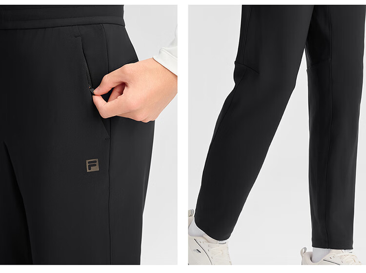 FILA Official Dynamic Pants for Men, Knitted Trousers, Simple Basic Fitness Running Sports Pants 7