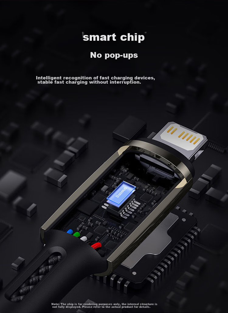 Baseus Apple Data Cable, PD Fast Charging Cable, 20W Charging Cable, Suitable for IPhone14/13/12ProMax/xs Phones, Car Charger with Night Light, Braided Extended, 2 Meters Black 12