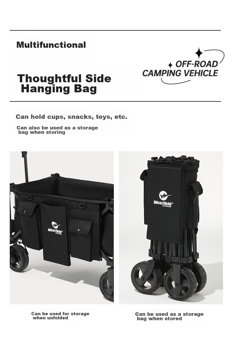 Westfieldoutdoor, My Flying Night Chapter Folding Camping Cart, Outdoor Foldable Campsite Cart, Stroller for Kids, Grocery Shopping Trolley, Pet Cart, Picnic And Camping Cart 6