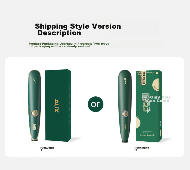 AUX Negative Ion Straightening And Curling Brush, Dual-Purpose Styling Comb for Straightening And Curling, Hair Volumizing Lazy Tool, HS-8006 Gift 22