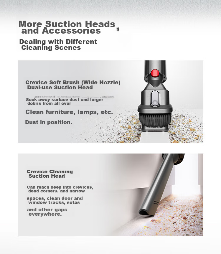 DYSON V8 Cordless Vacuum Cleaner [Upgraded Version], Handheld Wireless Vacuum Cleaner, Dust Mite Removal, Pet-Friendly, Suitable for Home Use 11
