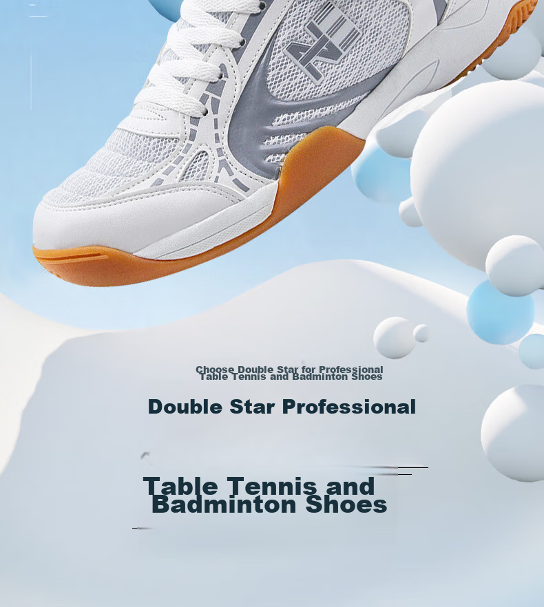 Shuangxingbate Low-Top Sports Table Tennis Badminton Tendon Sole Breathable Mesh Shoes for Men And Women, Couples' Casual Running Competition Training Shoes 2