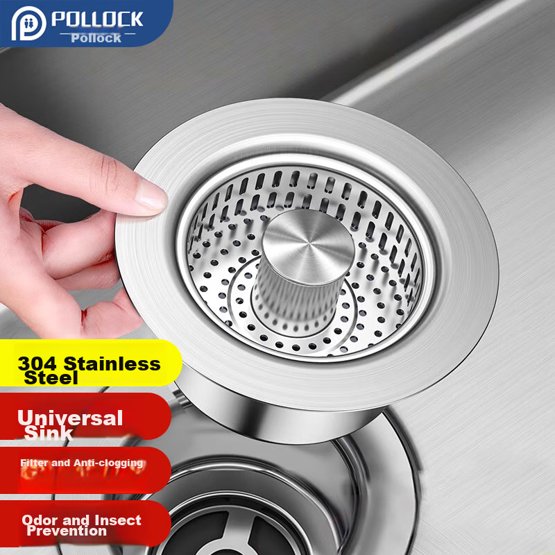 Pollock Kitchen Sink Strainer, Kitchen Sink Pop-Up Core, Kitchen Sink Filter Mesh, Kitchen Sink Pop-Up Core Drain Stopper SCXSUS