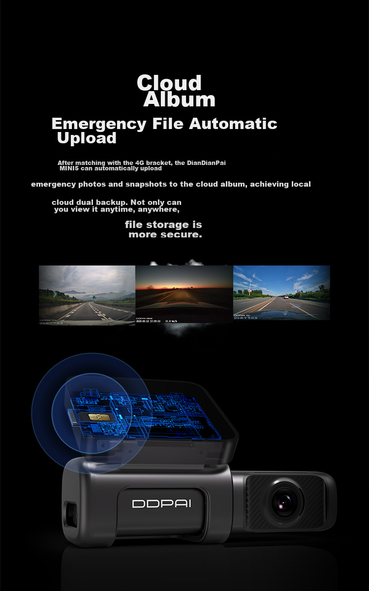 Dingdingpai Dash Cam MINI5/MINI7X Dedicated 4G Bracket (With Free 12GB Data Plan for SIM Card) 4