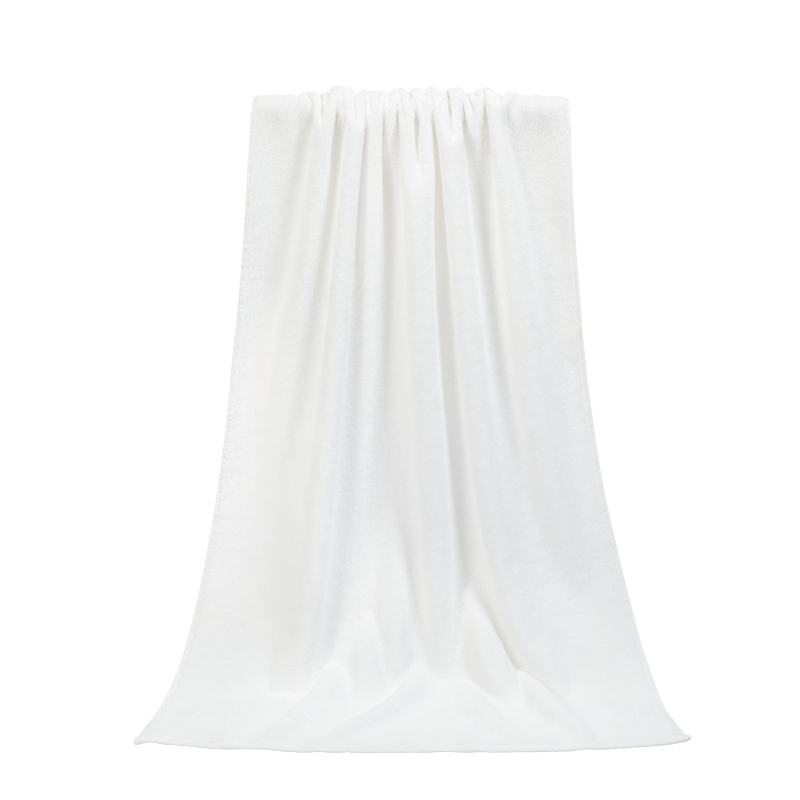 GGT Japanese Hotel Pure Cotton Bath Towel, Thick Large Wrap Towel for Home Use, Soft Quick-Drying Absorbent for Men And Women, All Cotton, Natural White