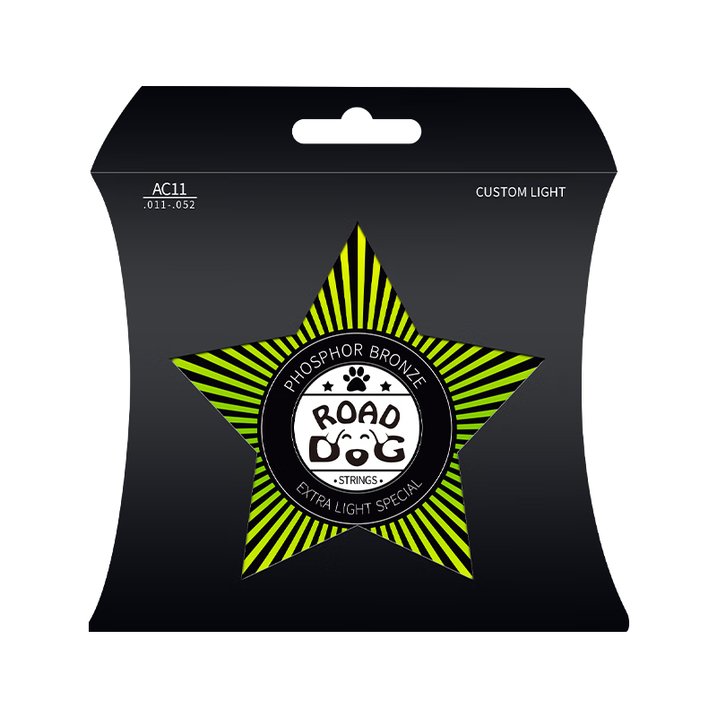 Lugou Acoustic Guitar Strings Full Set 6 Strings AC11 PU Coated Comfortable Feel 11-52