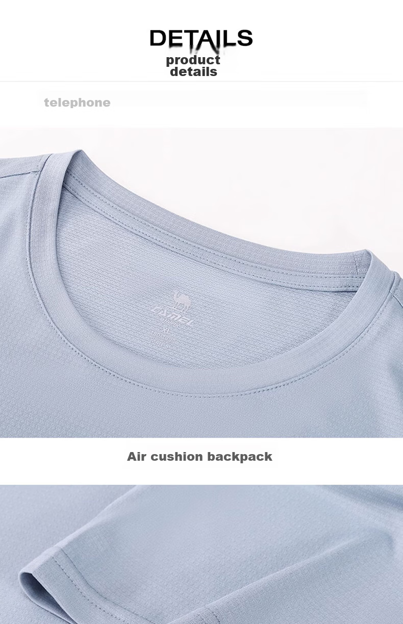 CAMEL Short-Sleeve T-Shirt for Men, New Summer Style, Loose-Fit Round Neck Outdoor Sportswear, Running Training Ultra-Thin Quick-Dry Top 31