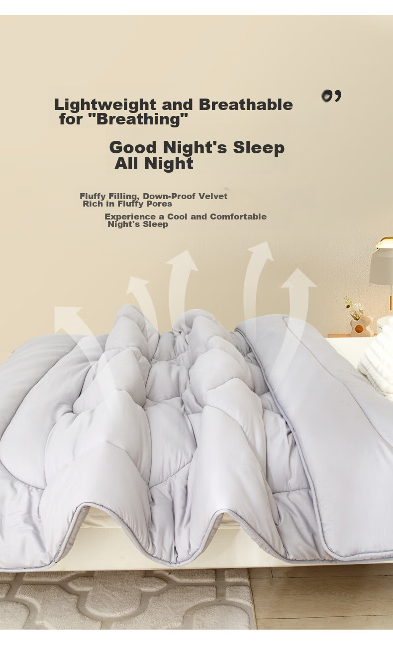 CROWN Comforter for Spring And Autumn, Air Conditioning Quilt for 1.5x2 Meter Bed, Duvet Insert, Dormitory Single Bed All-Season Fiber Cotton Quilt, 3.5 Jin Weight 13