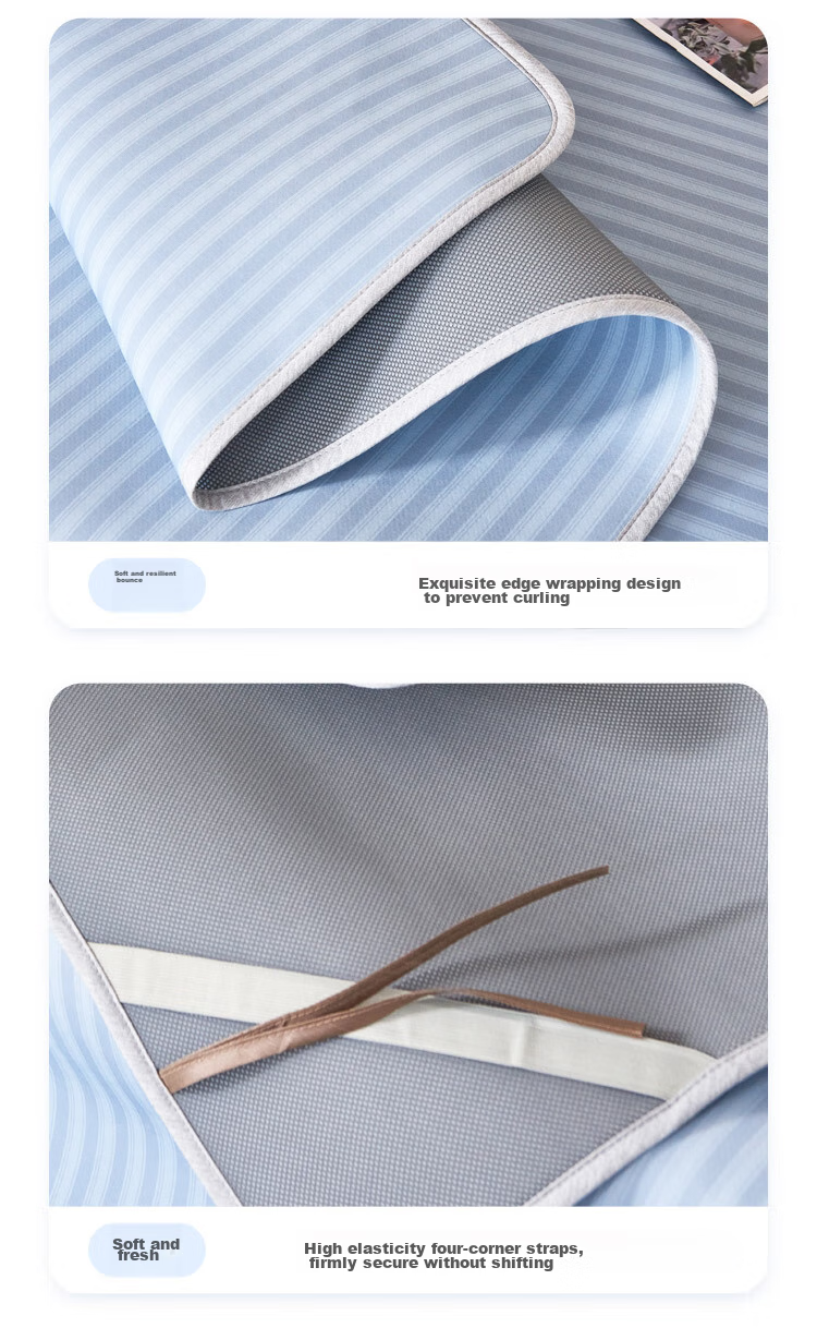 Laoxijiang Ice Silk Student Mat, Class A Ice Silk Cooling Mat, Single Person Single Mat, Blue, 90*200 [Machine Washable] 12