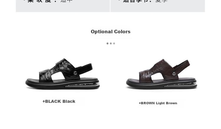 Goldlion Men's Sandals, Lightweight Business Casual Shoes, Comfortable And Durable Beach Shoes, G596320230AAF, Black, Size 41 9