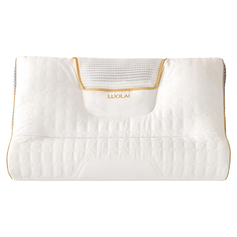LUOLAI Home Textiles Pillow, Herbal Stretching Zoned Cervical Pillow, Herbal Pillow for Adults, Single Pack, 37*60cm
