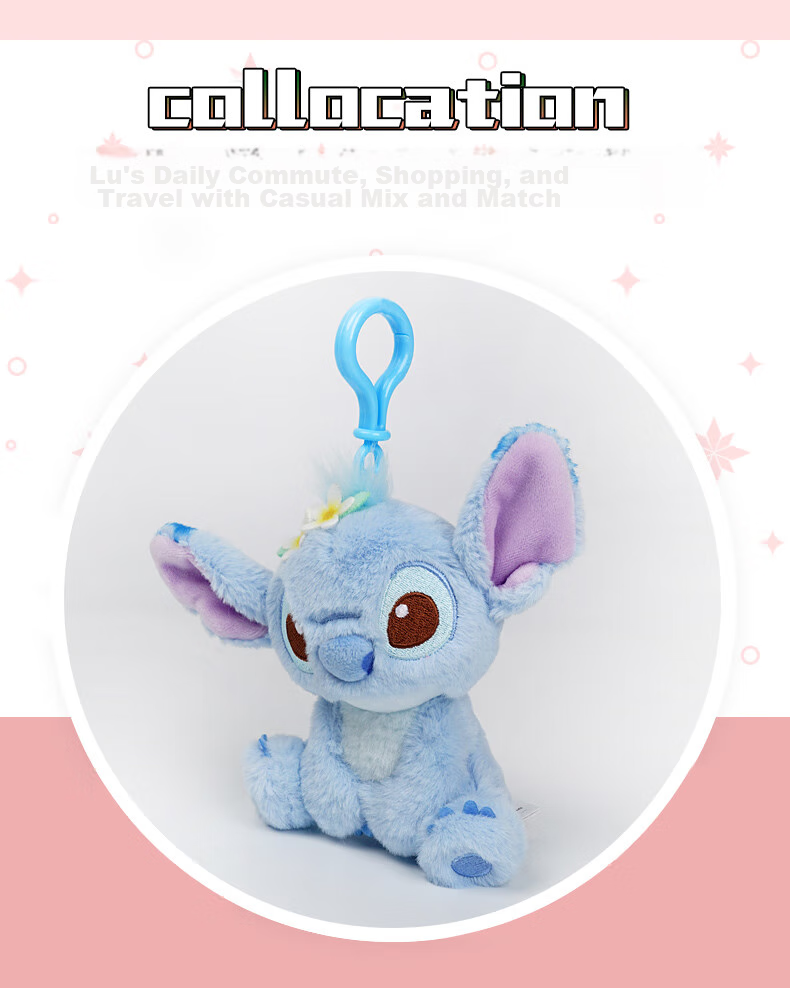 Disney Stuffed Animal Keychain Pendant Toy Backpack Plush Doll Birthday Gift for Girls And Boys, Stylish Souvenir 6
